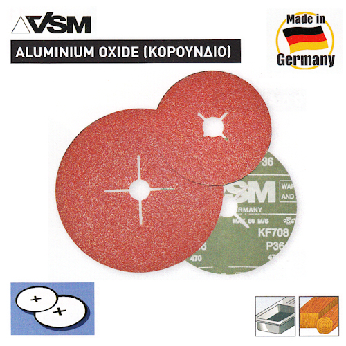 Δίσκος φίμπερ κόκκινος 115mm VSM KF 708
