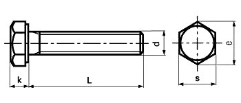 Βίδες εξάγωνες DIN 933 (όλο σπείρωμα)
