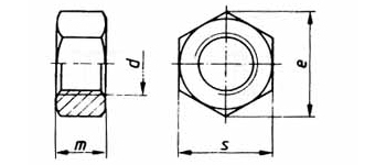 Περικόχλια DIN 934 εξάγωνα inox (μετρικό σπείρωμα)
